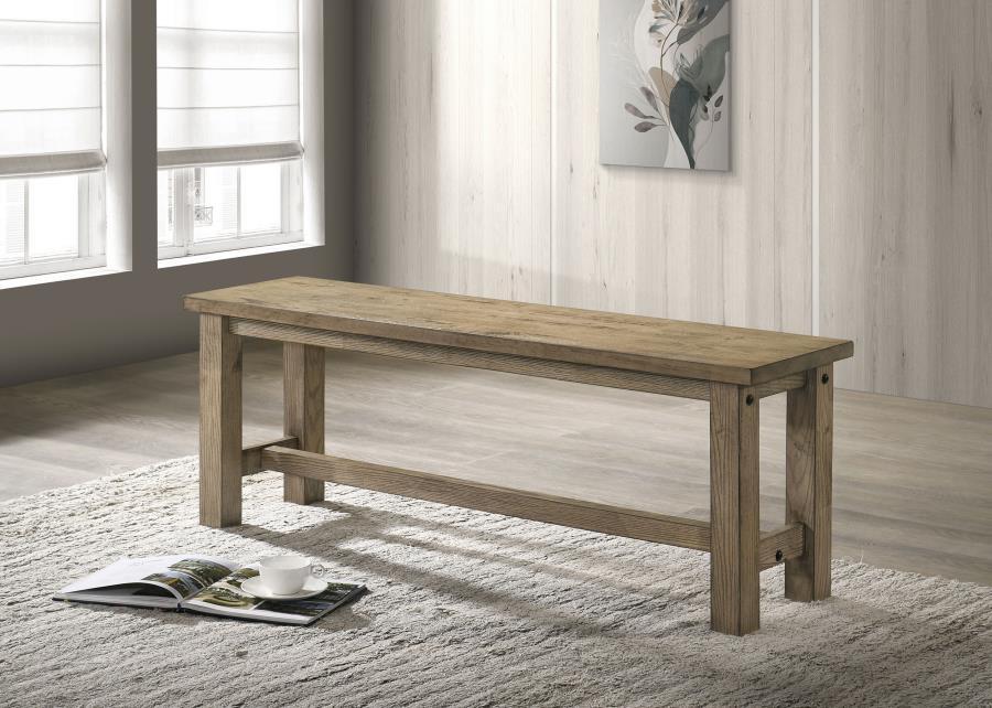 Cardova - 51" Solid Wood Dining Bench - Vineyard Oak – Dining Benches by Coaster Fine Furniture at Furniture Wholesale Plus , Nashville furniture store