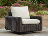Kimora - Beige / Dark Brown - Swivel Glider Lounge With Cushion - Premium Swivel Chairs from Signature Design by Ashley® - Just $908! Shop now at Furniture Wholesale Plus  We are the best furniture store in Nashville, Hendersonville, Goodlettsville, Madison, Antioch, Mount Juliet, Lebanon, Gallatin, Springfield, Murfreesboro, Franklin, Brentwood