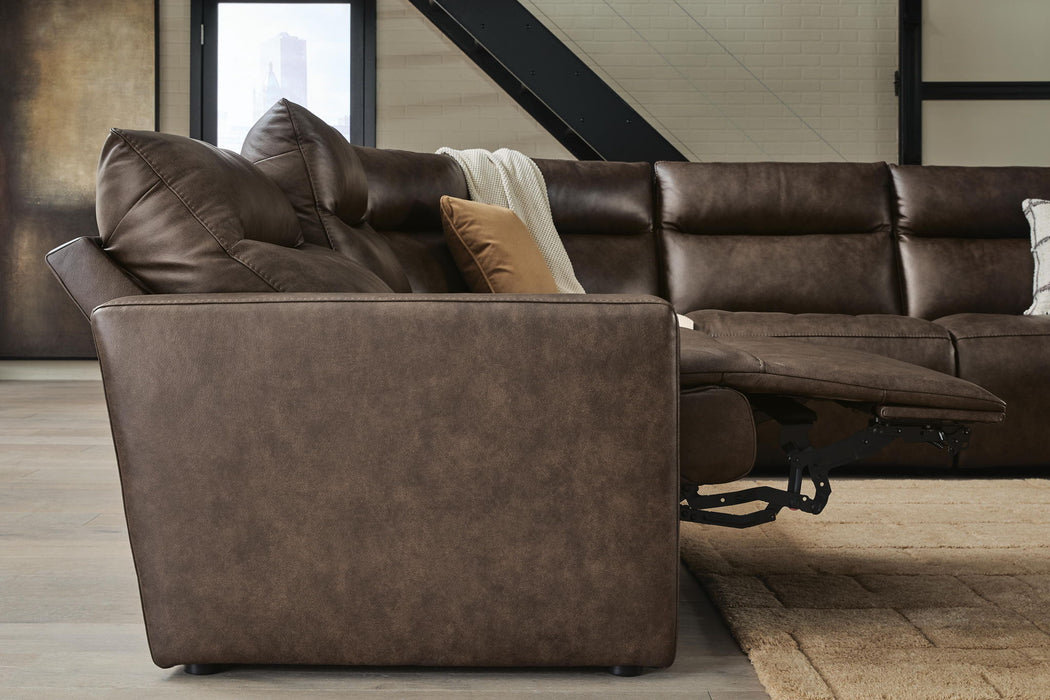 ModZ - 5 Piece Power Reclining Sectional – Reclining Sectionals by Benchcraft® at Furniture Wholesale Plus , Nashville furniture store