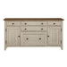 Farmhouse Reimagined - Door Credenza - Antique White / Chestnut Tops – Credenzas by Liberty Furniture at Furniture Wholesale Plus , Nashville furniture store