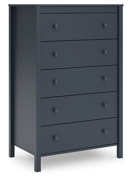 Simmenfort - Five Drawer Chest - Navy Blue – Accent Chests by Signature Design by Ashley® at Furniture Wholesale Plus , Nashville furniture store
