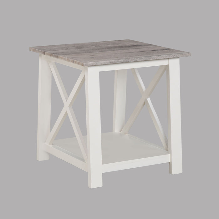 Thelma - 3 Piece Cocktail Set - White / Light Brown – Table Sets by Crown Mark at Furniture Wholesale Plus , Nashville furniture store