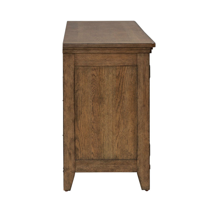 Carolina Park - 78" TV Console - Amber Brown – TV Stands by Liberty Furniture at Furniture Wholesale Plus , Nashville furniture store