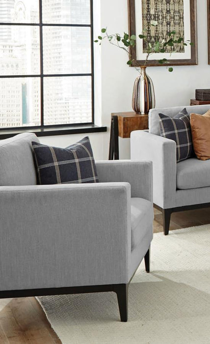 Apperson - Upholstered Track Arm Accent Chair - Light Gray - Premium Arm Chairs from CoasterElevations - Just $639! Shop now at Furniture Wholesale Plus  We are the best furniture store in Nashville, Hendersonville, Goodlettsville, Madison, Antioch, Mount Juliet, Lebanon, Gallatin, Springfield, Murfreesboro, Franklin, Brentwood