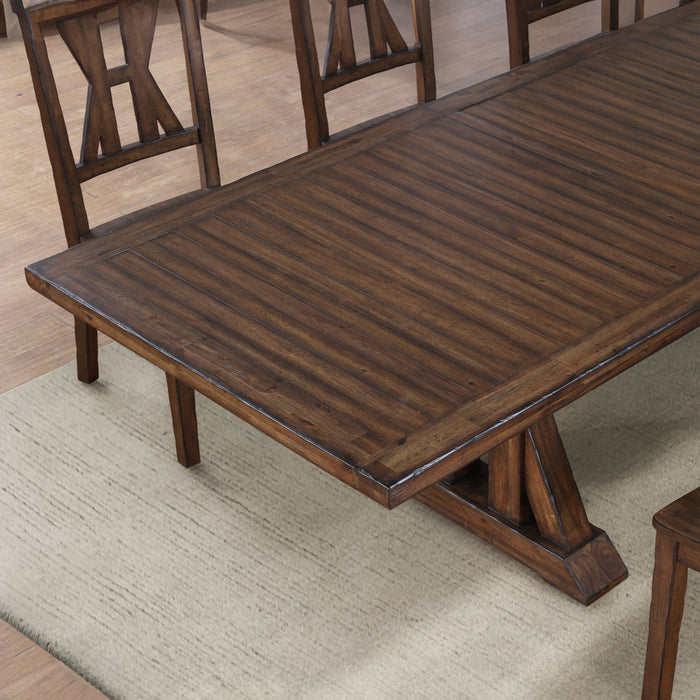 Auburn - Table With 2 / 20" Table Leaves - Dark Brown – Dining Tables by Steve Silver Furniture at Furniture Wholesale Plus , Nashville furniture store