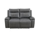 Gaston - Manual Reclining Loveseat - Gray – Reclining Loveseats by Steve Silver Furniture at Furniture Wholesale Plus , Nashville furniture store