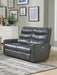 Bosa - Leather Power Reclining Loveseat - Charcoal – Reclining Loveseats by Catnapper at Furniture Wholesale Plus , Nashville furniture store