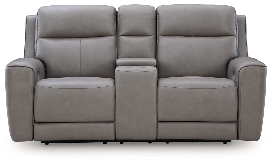 5Z-Comfort - Relaxation - Power Reclining Loveseat with Console / Adj Headrest – Reclining Loveseats by Signature Design by Ashley® at Furniture Wholesale Plus , Nashville furniture store