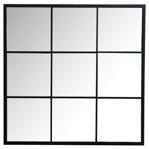 Quetzal - Square Window Pane Wall Mirror - Black - Premium Wall Mirrors from CoasterEveryday - Just $209! Shop now at Furniture Wholesale Plus  We are the best furniture store in Nashville, Hendersonville, Goodlettsville, Madison, Antioch, Mount Juliet, Lebanon, Gallatin, Springfield, Murfreesboro, Franklin, Brentwood
