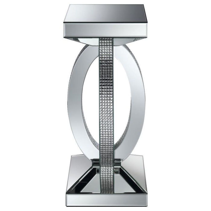 Amalia - Square Mirrored Acrylic Crystal Side End Table - Silver – End Tables by CoasterElevations at Furniture Wholesale Plus , Nashville furniture store