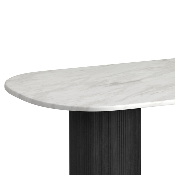 Sylvie - Oval Dining Table With Faux Marble Top – Dining Tables by Elements International at Furniture Wholesale Plus , Nashville furniture store