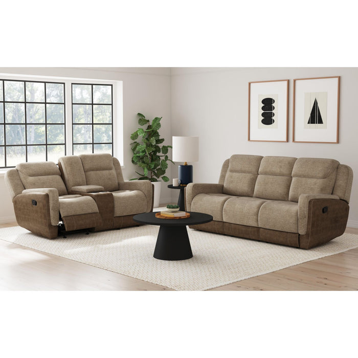 Hornet - Motion Glider Loveseat With Console – Reclining Loveseats by Elements International at Furniture Wholesale Plus , Nashville furniture store