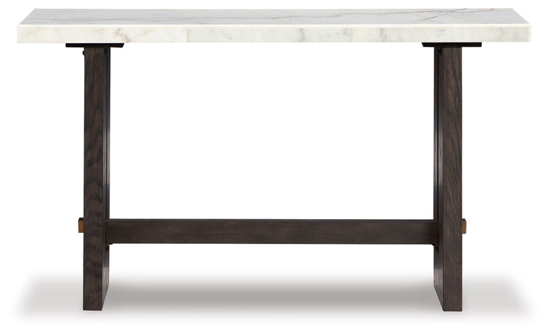 Burkhaus - Sofa Table - White / Dark Brown – Sofa Tables by Signature Design by Ashley® at Furniture Wholesale Plus , Nashville furniture store