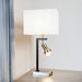 Table Lamp - Black And Brushed Steel – Table Lamps by Crown Mark at Furniture Wholesale Plus , Nashville furniture store