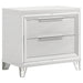 Marmore - 2-Drawer Nightstand Bedside Table - White – Nightstands w/ Charging Stations by Coaster Fine Furniture at Furniture Wholesale Plus , Nashville furniture store