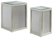 Traleena - Nesting End Tables (Set of 2) - Silver Finish – Nesting Tables by Signature Design by Ashley® at Furniture Wholesale Plus , Nashville furniture store