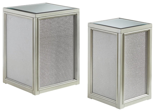 Traleena - Nesting End Tables (Set of 2) - Silver Finish – Nesting Tables by Signature Design by Ashley® at Furniture Wholesale Plus , Nashville furniture store