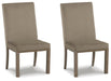 Chrestner - Dining UPH Side Chair (Set of 2) - Gray / Brown – Chair Sets by Signature Design by Ashley® at Furniture Wholesale Plus , Nashville furniture store