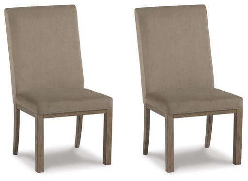 Chrestner - Dining UPH Side Chair (Set of 2) - Gray / Brown – Chair Sets by Signature Design by Ashley® at Furniture Wholesale Plus , Nashville furniture store
