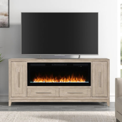 Fireplace TV Consoles - 80" Console With Fire FTS - Light Brown – Fireplace TV Stands by Liberty Furniture at Furniture Wholesale Plus , Nashville furniture store