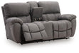 Bakerstein - Power Reclining Loveseat/Console/Adjustable Headrest - Galaxy – Reclining Loveseats by Signature Design by Ashley® at Furniture Wholesale Plus , Nashville furniture store