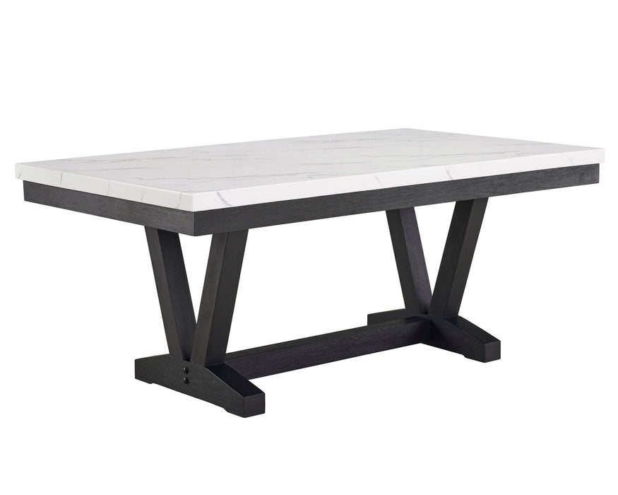 Vance - Faux Marble Dining Table - Charcoal & White - Premium Dining Tables from Crown Mark - Just $509! Shop now at Furniture Wholesale Plus  We are the best furniture store in Nashville, Hendersonville, Goodlettsville, Madison, Antioch, Mount Juliet, Lebanon, Gallatin, Springfield, Murfreesboro, Franklin, Brentwood