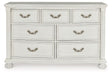 Montelaine - Dresser - Antique White – Dressers by Benchcraft® at Furniture Wholesale Plus , Nashville furniture store