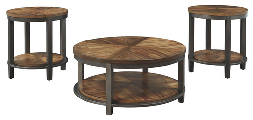 Roybeck - Occasional Table Set (Set of 3) - Light Brown / Bronze – Table Sets by Signature Design by Ashley® at Furniture Wholesale Plus , Nashville furniture store
