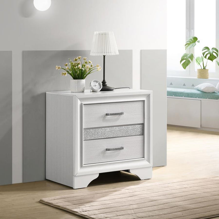 Miranda - 2-Drawer Nightstand – Accent Nightstands by CoasterEveryday at Furniture Wholesale Plus , Nashville furniture store