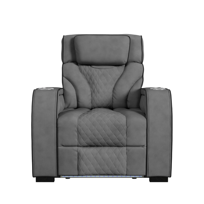 Blitz - Motion Recliner With LED – Reclining Chairs by Elements International at Furniture Wholesale Plus , Nashville furniture store
