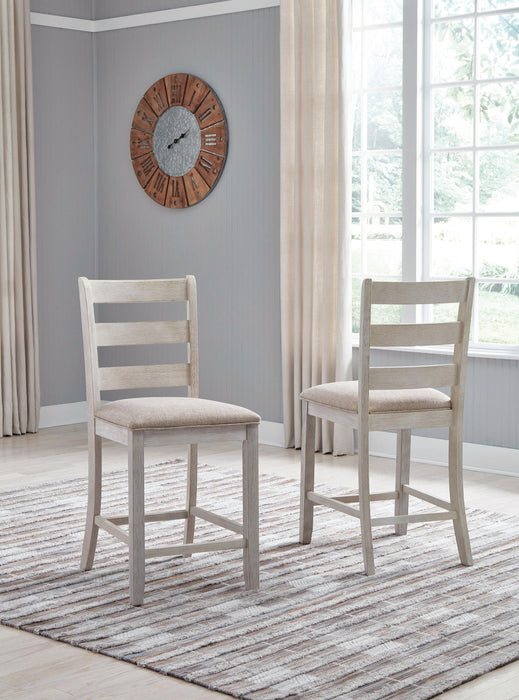 Skempton - Upholstered Barstool (Set of 2) - White – Stool Sets by Signature Design by Ashley® at Furniture Wholesale Plus , Nashville furniture store