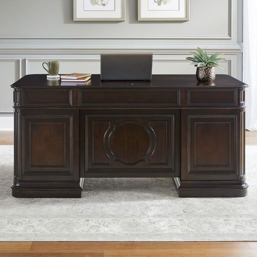 Brayton Manor - Jr Executive Desk - Cognac – Executive Desks by Liberty Furniture at Furniture Wholesale Plus , Nashville furniture store