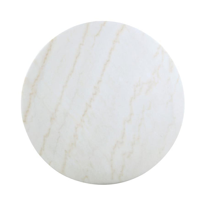 Kella - Round Marble Top Dining Table - White Marble – Dining Tables by CoasterEssence at Furniture Wholesale Plus , Nashville furniture store