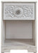 Paxberry - One Drawer Night Stand - Whitewash – Accent Nightstands by Signature Design by Ashley® at Furniture Wholesale Plus , Nashville furniture store