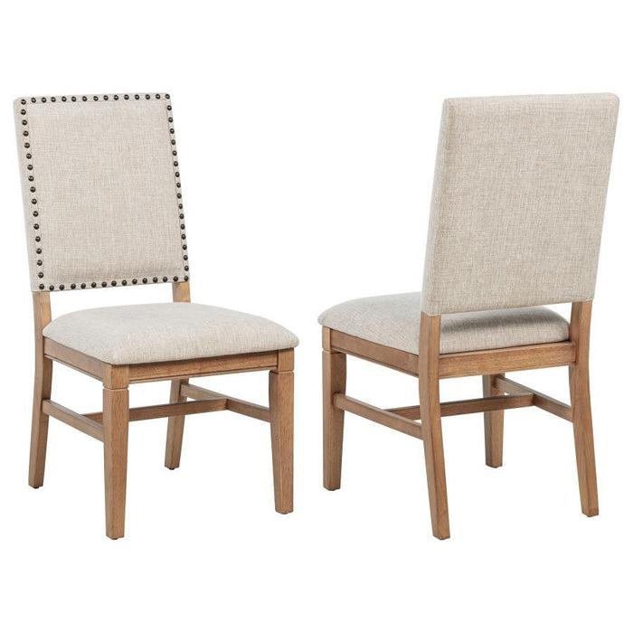 Middleton - Upholstered Dining Side Chair Beige (Set of 2) - Natural – Chair Sets by Coaster Fine Furniture at Furniture Wholesale Plus , Nashville furniture store