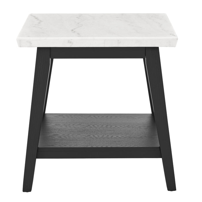 Vida - Marble End Table - Black / White – End Tables by Steve Silver Furniture at Furniture Wholesale Plus , Nashville furniture store