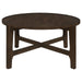 Cota - Round Solid Wood Coffee Table - Dark Brown – Coffee Tables by Coaster Fine Furniture at Furniture Wholesale Plus , Nashville furniture store