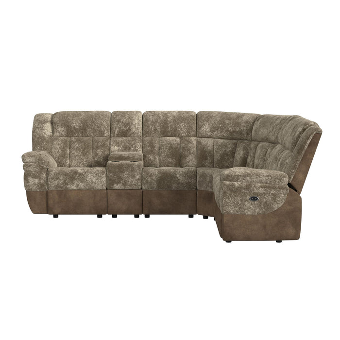 Santorini - 6 Piece Motion Sectional Set – Reclining Sectionals by Elements International at Furniture Wholesale Plus , Nashville furniture store