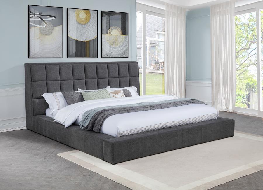 Dreux - Upholstered Panel Platform Bed – Upholstered Beds by Coaster Fine Furniture at Furniture Wholesale Plus , Nashville furniture store