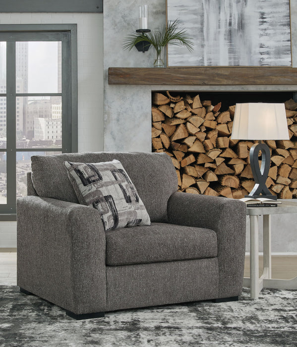 Gardiner - 2 Pc. - Chair And A Half, Ottoman - Pewter – Stationary Chair & Ottoman by Signature Design by Ashley® at Furniture Wholesale Plus , Nashville furniture store