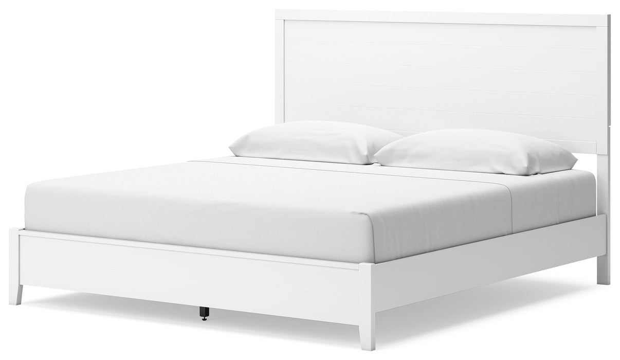 Binterglen - King Panel Bed - White – Panel Beds by Signature Design by Ashley® at Furniture Wholesale Plus , Nashville furniture store