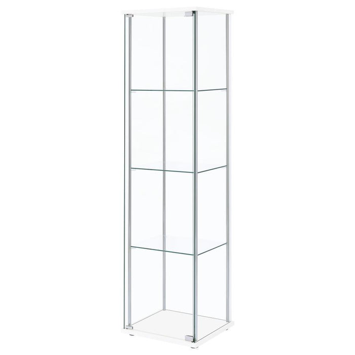 Bellatrix - 4-Shelf Clear Glass Curio Cabinet – Curio Cabinets by CoasterEveryday at Furniture Wholesale Plus , Nashville furniture store