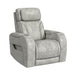 Prime Time - P3 Recliner With 7 Colors Led, Cup Holders And Wireless Charger Controller - Leather Gel Light Gray – Reclining Chairs by Elements International at Furniture Wholesale Plus , Nashville furniture store