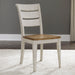 Farmhouse Reimagined - Ladder Back Side Chair - Antique White / Chestnut Tops – Side Chairs by Liberty Furniture at Furniture Wholesale Plus , Nashville furniture store