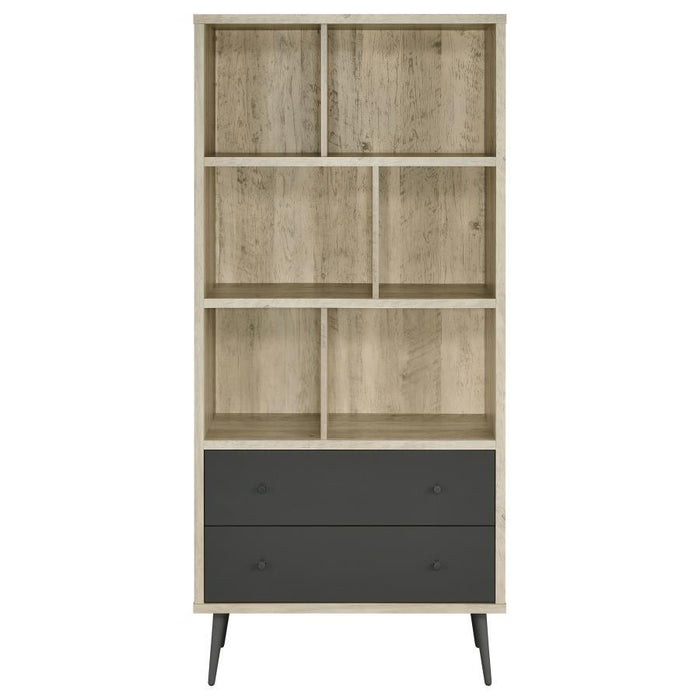Maeve - 3-Shelf Bookcase With Drawers - Distressed Pine – Standard Bookcases by Coaster Fine Furniture at Furniture Wholesale Plus , Nashville furniture store