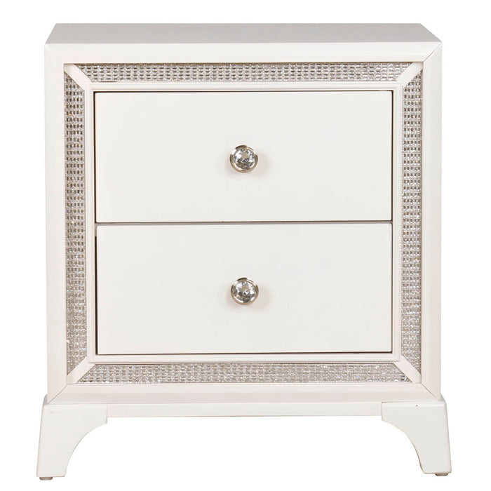 Cassie - Nightstand - Off-White – Accent Nightstands by Steve Silver Furniture at Furniture Wholesale Plus , Nashville furniture store