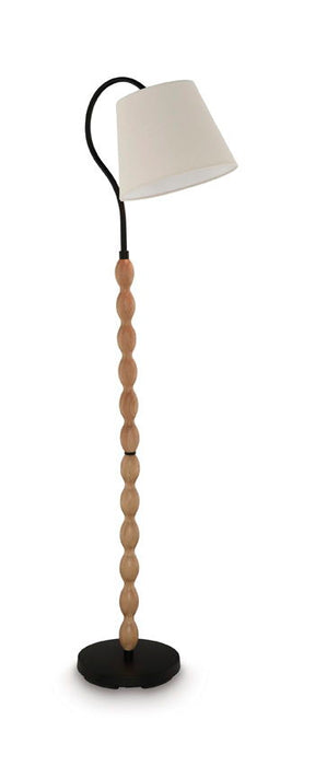 Corinwell - Wood Floor Lamp - Brown / Black – Floor Lamps by Signature Design by Ashley® at Furniture Wholesale Plus , Nashville furniture store