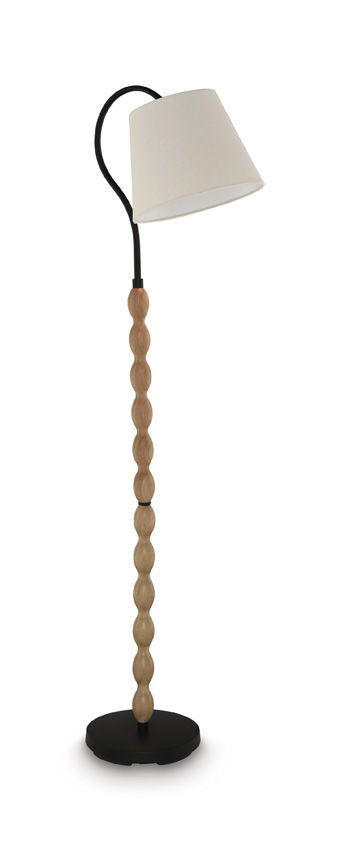 Corinwell - Wood Floor Lamp - Brown / Black – Floor Lamps by Signature Design by Ashley® at Furniture Wholesale Plus , Nashville furniture store
