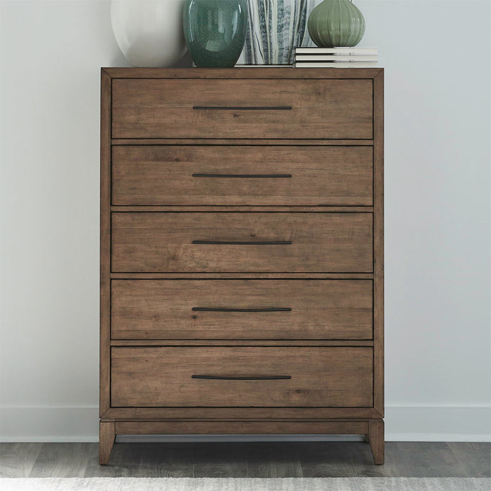 Shaker Lakes - 5 Drawer Chest - Harvest Brown – Accent Chests by Liberty Furniture at Furniture Wholesale Plus , Nashville furniture store
