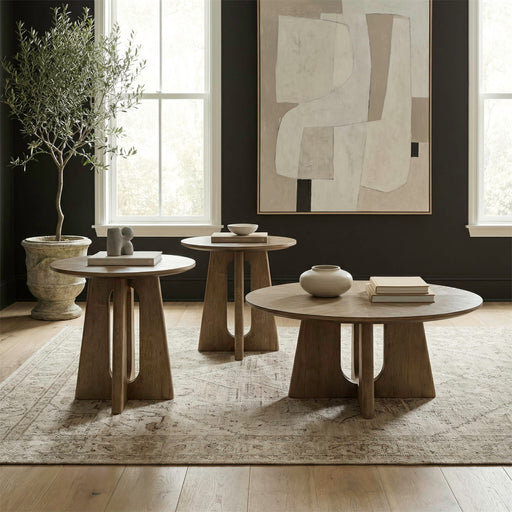 Hendrix Place - 3 Piece Set (Cocktail Table And 2 End Tables) - Natural – Table Sets by Liberty Furniture at Furniture Wholesale Plus , Nashville furniture store